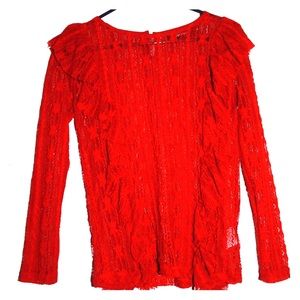 Red lace top